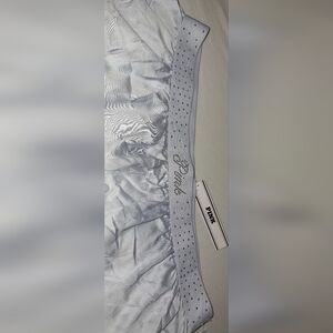 PINK Victoria's Secret Light Blue/Gray Athletic Shorts with Studded WaistbandNEW